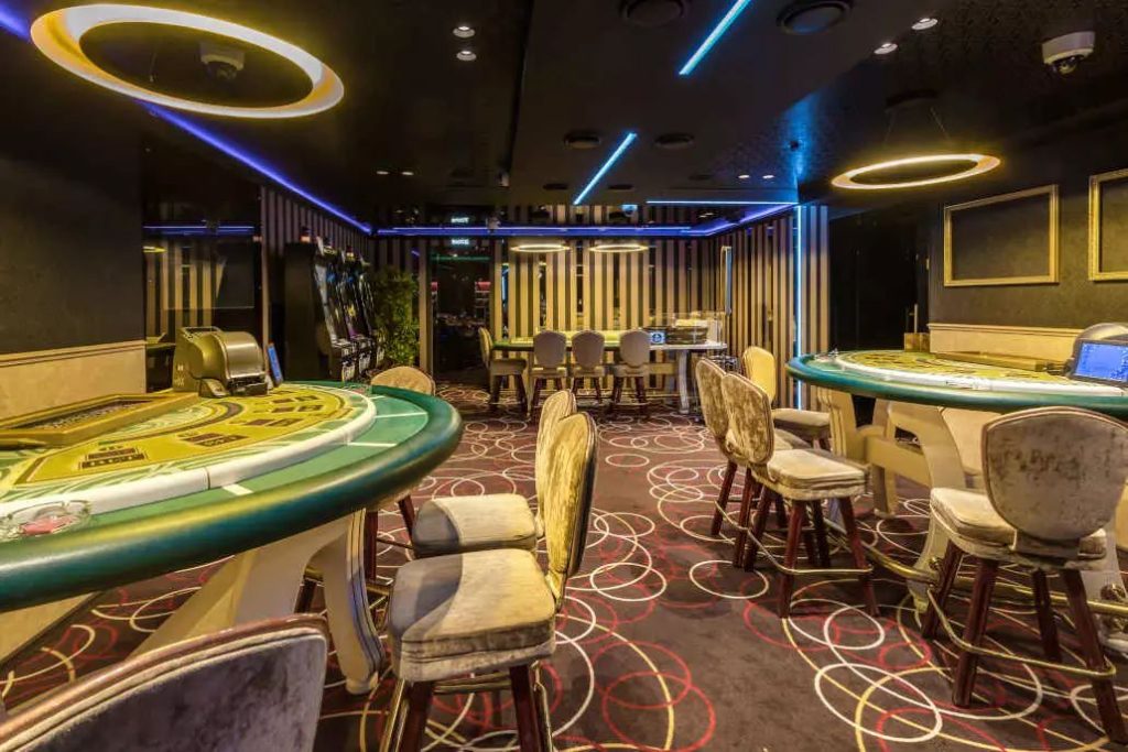 Casino baccarat tables